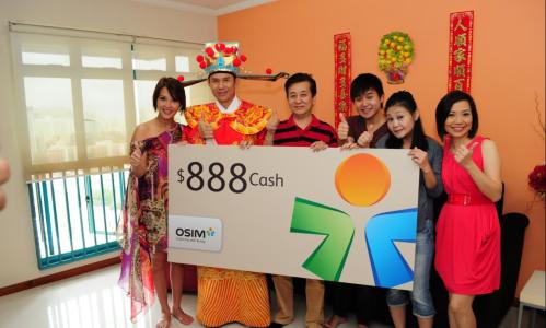 OSIM Chinese New Year Ang Bao of $888 to Mr and family!